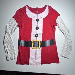 Gold Rush Christmas Santa Inspired Long Sleeve top Women's Size Large